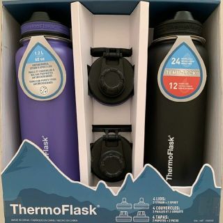 【新品未使用】サーモフラスク ブラック 1.2L×2本セット 水筒 コストコ