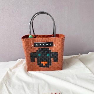 マルニカフェ ブラウンドック バスケットバッグ カゴバッグ 新品未使用-