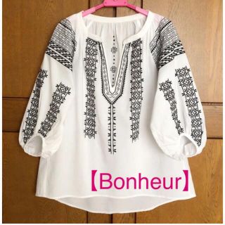 ボヌール(Bonheur)の【Bonheur】刺繍ブラウス(シャツ/ブラウス(長袖/七分))