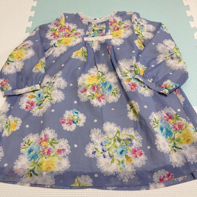 hakka kids(ハッカキッズ)の最終処分価格☆花柄ワンピース110 キッズ/ベビー/マタニティのキッズ服女の子用(90cm~)(ワンピース)の商品写真