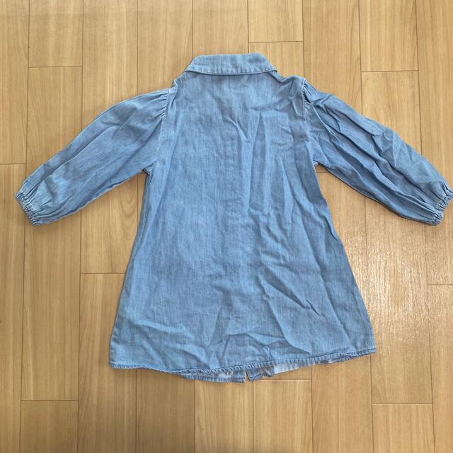 futafuta(フタフタ)のデニムシャツワンピース キッズ/ベビー/マタニティのキッズ服女の子用(90cm~)(ワンピース)の商品写真