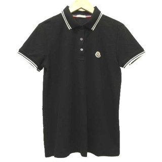 モンクレール(MONCLER)のモンクレール 17SS ポロシャツ 半袖 ラインリブ 国内正規 M ブラック(ポロシャツ)