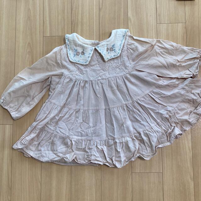 しまむら(シマムラ)のティアードワンピース キッズ/ベビー/マタニティのキッズ服女の子用(90cm~)(ワンピース)の商品写真