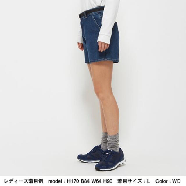 THE NORTH FACE(ザノースフェイス)のTHE NORTH FACEノースフェイス デニムショートパンツWDレディースL レディースのパンツ(ショートパンツ)の商品写真