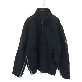 サカイ(sacai)のSacai サカイ 19SS MA-1 DOCKING MESH ZIP JACKET 19-01930M MA-1ドッキングメッシュジップアップブルゾン 再構築フライトジャケット(フライトジャケット)