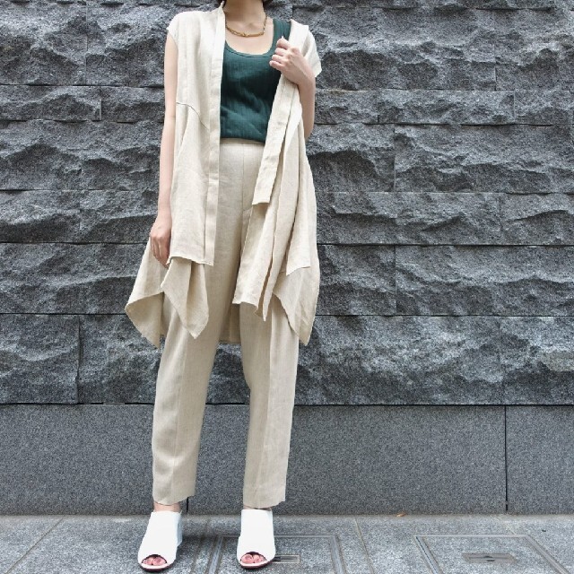 ENFOLD リネン混 ブラウス パンツ セットアップ chesbayresort.com