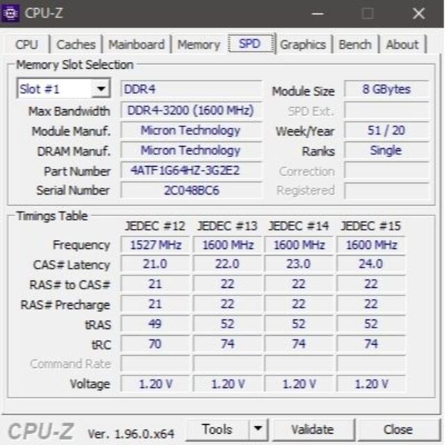 Micron 16GB (8GBx2) DDR4-3200 B0-02 2