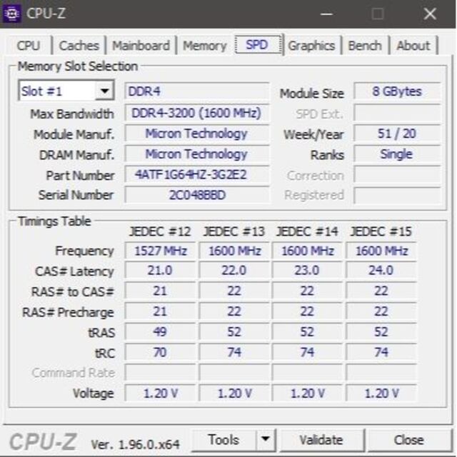 Micron 16GB (8GBx2) DDR4-3200 B0-02 3