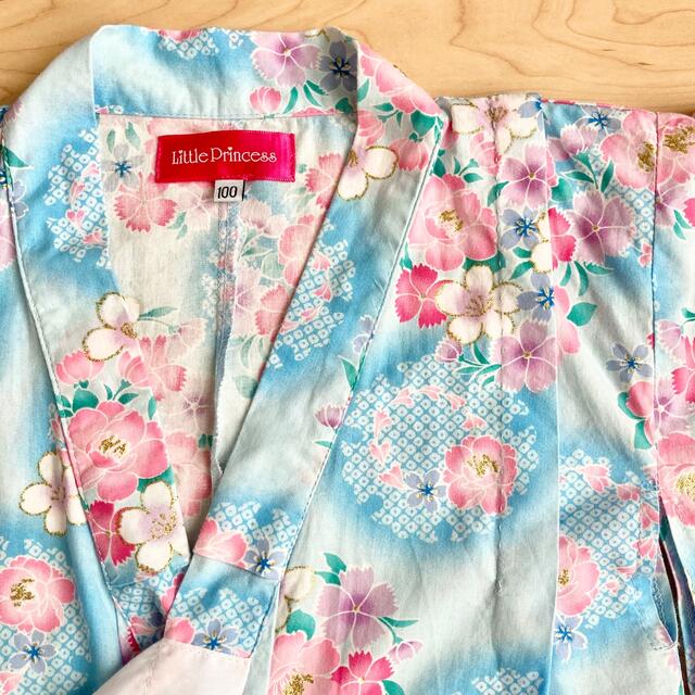 リトルプリンセス　キッズ浴衣 100 キッズ/ベビー/マタニティのキッズ服女の子用(90cm~)(甚平/浴衣)の商品写真