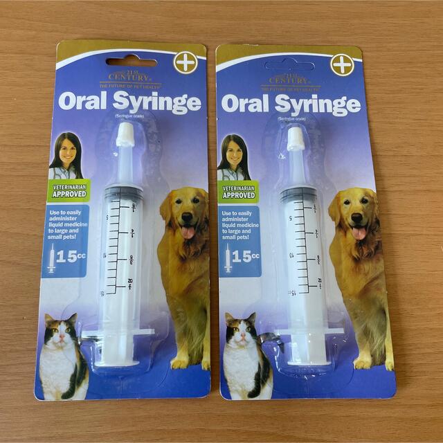 犬、猫用　給水シリンジ15ml 2本セット　口腔洗浄器　介護用品 その他のペット用品(犬)の商品写真