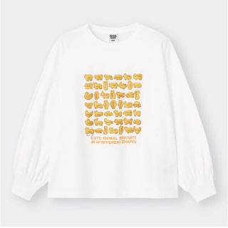 ジーユー(GU)のGU たべっ子どうぶつ　ロンT ビスケット　長袖(Tシャツ(長袖/七分))