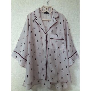 ダブルクローゼット(w closet)のw closet パジャマ風 サテントップス 5分袖(シャツ/ブラウス(長袖/七分))