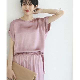 アダムエロぺ(Adam et Rope')のADAM ET ROPE'  grape pomace dye shirt(シャツ/ブラウス(半袖/袖なし))