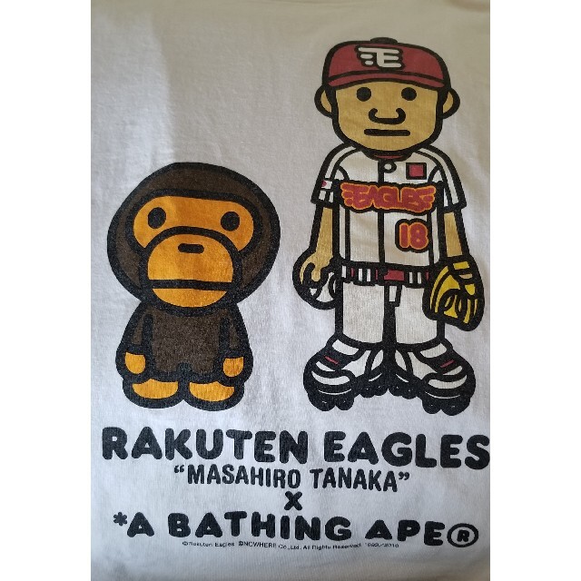 A BATHING APE(アベイシングエイプ)の【希少】A BATHING APE BAPE　楽天イーグルス　田中将大　コラボ メンズのトップス(Tシャツ/カットソー(半袖/袖なし))の商品写真