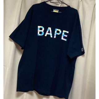 アベイシングエイプ(A BATHING APE)のAPE★エイプ★カモ柄★ロゴ★Tシャツ★2XL(Tシャツ/カットソー(半袖/袖なし))