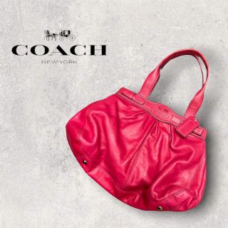 コーチ(COACH)のCOACH コーチ　トートバッグ レザー レッド 赤(トートバッグ)