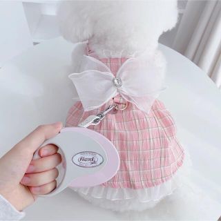 犬服　ペット服　ドッグウェア　可愛い　オシャレ　犬用品　ワンピース　ハーネス(犬)