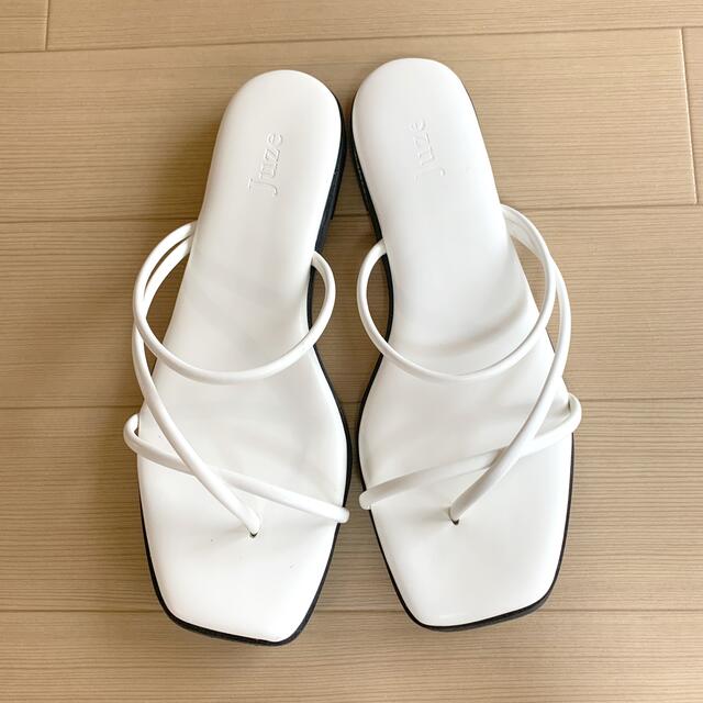 ViS(ヴィス)の【ViS】フラットサンダル 白 ホワイト レディースの靴/シューズ(サンダル)の商品写真