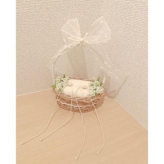 リングピロー かご 結婚式 ウェディング 指輪(リングピロー)