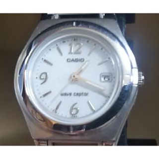 カシオ(CASIO)のCASIO LWQ-10 電波 ソーラー アナログ 腕時計 レディース ホワイト(腕時計)