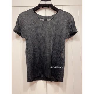 プリーツプリーズイッセイミヤケ(PLEATS PLEASE ISSEY MIYAKE)のPLEATS PLEASE 半袖透かし模様Tシャツ(カットソー(半袖/袖なし))