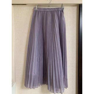 新品未使用】sure feel プリーツスカート ロングスカート ラベンダー-