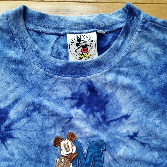 Disney(ディズニー)のミッキーマウス vintage 刺繍 Tシャツ Lサイズ ダイダイ 90s メンズのトップス(Tシャツ/カットソー(半袖/袖なし))の商品写真