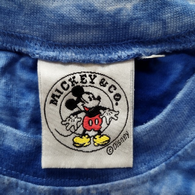 Disney(ディズニー)のミッキーマウス vintage 刺繍 Tシャツ Lサイズ ダイダイ 90s メンズのトップス(Tシャツ/カットソー(半袖/袖なし))の商品写真