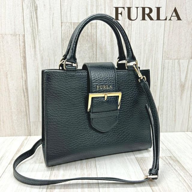 SALE本物保証 Furla フルラ FURLA ２WAYショルダーバッグ FLO S ブラック レザーの通販 by  ブランド品多数出品中☆プロフ確認お願いします☆｜フルラならラクマ