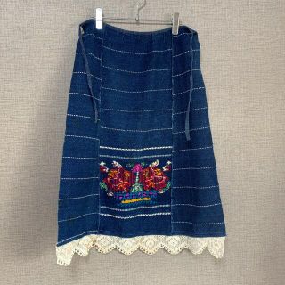 アンティーク ビンテージ 80s メキシコ 花柄 刺繍 透 ガウン シャツ 美