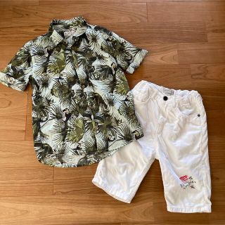 ザラキッズ(ZARA KIDS)のザラキッズ　ボタニカル　半袖シャツ　134(Tシャツ/カットソー)