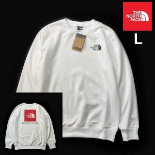 ザノースフェイス(THE NORTH FACE)のノースフェイス スウェット US限定 ボックスロゴ 裏起毛(L)白 181130(スウェット)