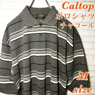 カルトップ(CALTOP)のCaltop  カルトップ M ボーダー ポロシャツ チカーノ 半袖 USA製(ポロシャツ)