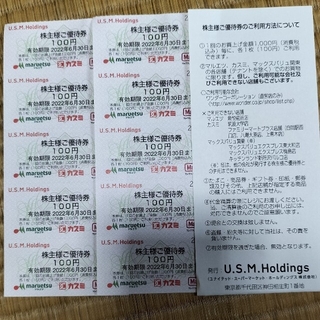 マルエツ・カスミ・マックスバリュ関東　株主優待券500円分(ショッピング)
