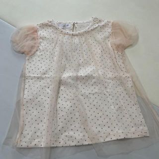 ザラキッズ(ZARA KIDS)のザラ　シフォンドットTシャツ　98(Tシャツ/カットソー)