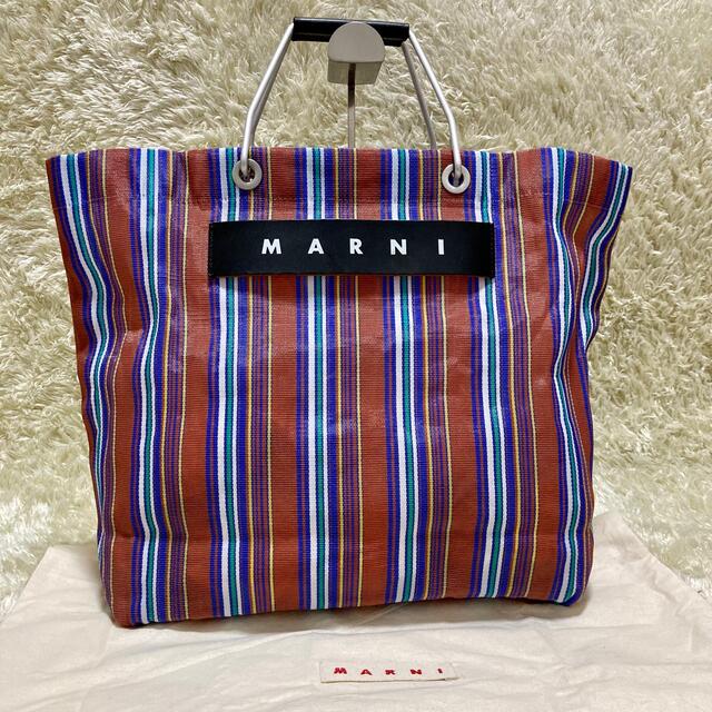 MARNI FLOWER CAFE マルニ　ストライプ　トート　バッグ