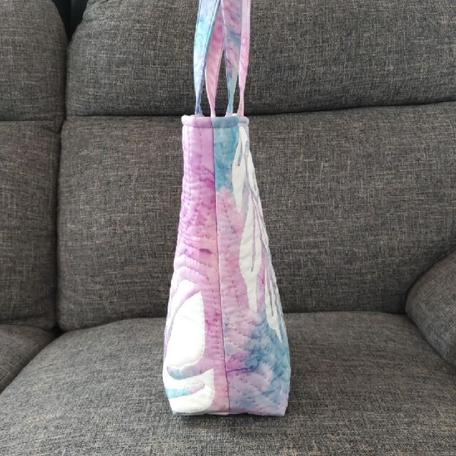 購入者が決まりました!ハンドメイド ハワイアンキルトバッグ (モンステラ) 2
