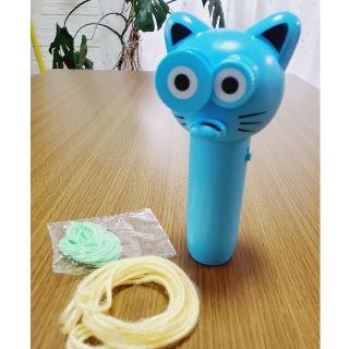 猫じゃらし 電動ロープ発射機　ブルー(猫)