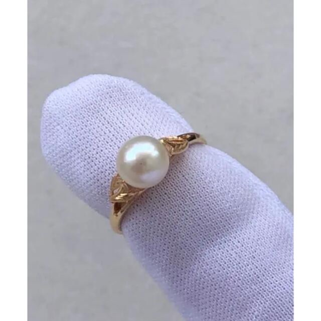 MIKIMOTO(ミキモト)の美品　ミキモト パールリング　アコヤ7.1mm  K14(14金) ヴィンテージ レディースのアクセサリー(リング(指輪))の商品写真