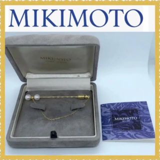 ミキモト(MIKIMOTO)の極美品　MIKIMOTOミキモト パールブローチ K18 アコヤ真珠 6.6mm(ブローチ/コサージュ)