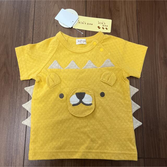 kid’s zoo(キッズズー)の新品　キッズズー　Tシャツ　お口がめくれるシリーズ　80cm ライオン キッズ/ベビー/マタニティのベビー服(~85cm)(Ｔシャツ)の商品写真