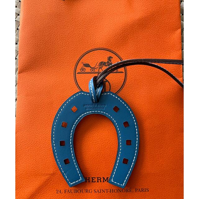 HERMES エルメス パドックチャーム 馬蹄 エベンヌ