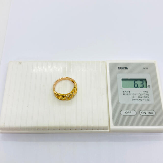 リング(指輪)K18 ダイヤモンド リング フラワーモチーフ D:0.40ct