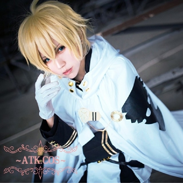 T④4 終わりのセラフ 百夜ミカエラ コスプレ 吸血鬼 軍服 白 T④4 終わりのセラフ 百夜ミカエラ コスプレ 吸血鬼 軍服 白