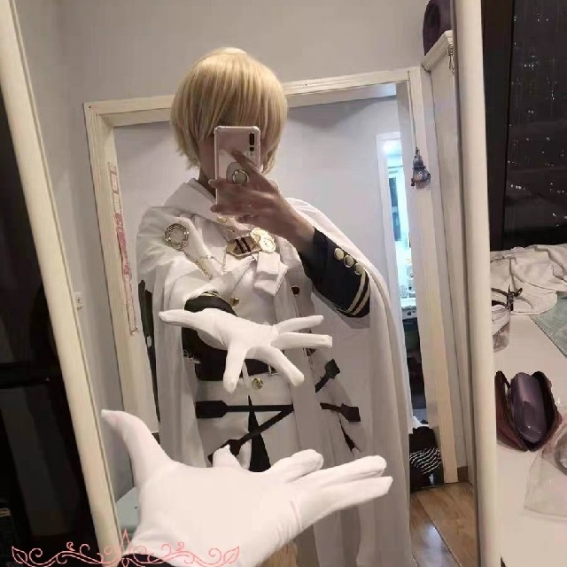 T④4 終わりのセラフ 百夜ミカエラ コスプレ 吸血鬼 軍服 白 戦闘服 衣装