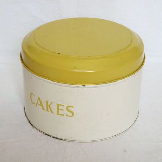 レアカラー！英国製！ Tala タラ CAKES ケーキ缶 イエロー×アイボリー(その他)