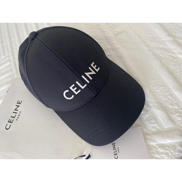 【人気】【希少】CELINE セリーヌ ゴールド金具 キャップ ブラック 黒