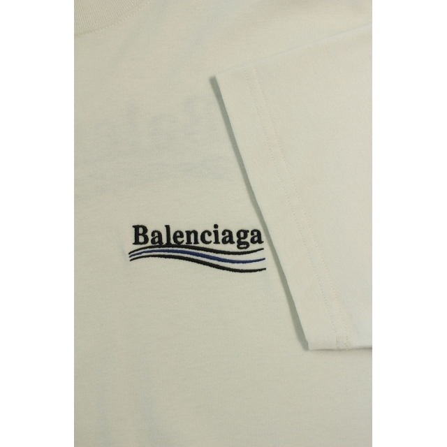 バレンシアガ キャンペーンロゴ刺繍 ラージフィット 半袖 Tシャツ 641655