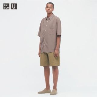 ユニクロ(UNIQLO)の【ただいま発送様】ユニクロユー　リネンブレンドオーバーサイズシャツ　37ブラウン(シャツ)