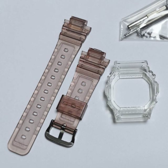 G-SHOCK 交換用 5600系 スケルトンツートンベゼル・ベルト + 工具 メンズの時計(ラバーベルト)の商品写真